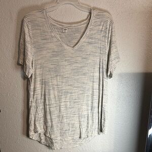 Striped V-Neck Women's Top